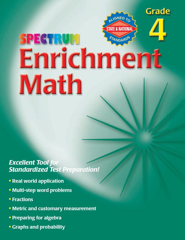 Spectrum Enrichment Math Workbook 4