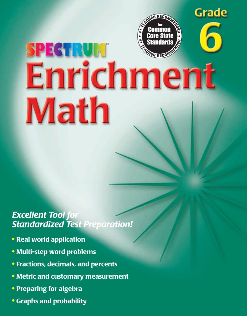 Spectrum Enrichment Math Workbook 6